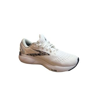 Brooks Ghost White and Black Running Shoes